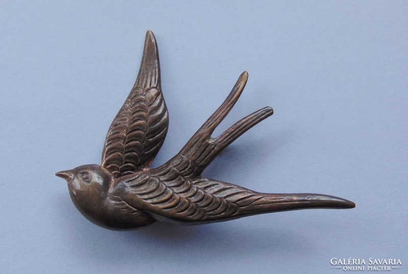 Old bronze bird brooch