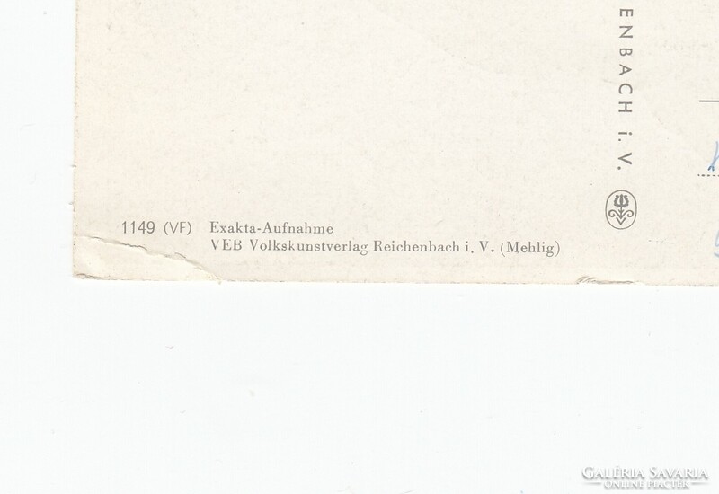 Üdvözlő művészi reklám képeslap Meissen 1961