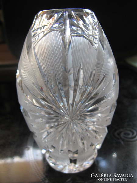 Small cut crystal vase