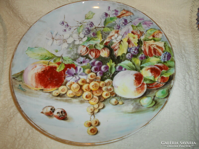 Hand-painted large wall bowl 30 cm diameter - painter's sign