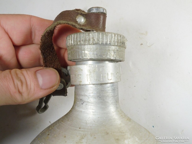 Old military national army water bottle, aluminum aluminum with mn Hungarian national army marking