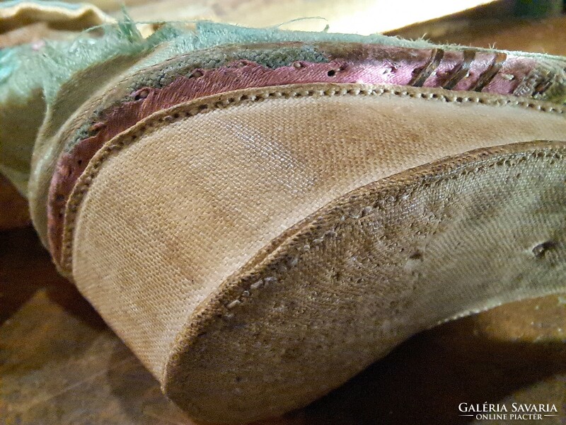 Antique Chinese silk lotus shoes