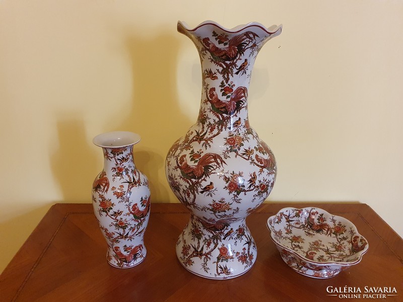 Terebess large vase, small vase, plate