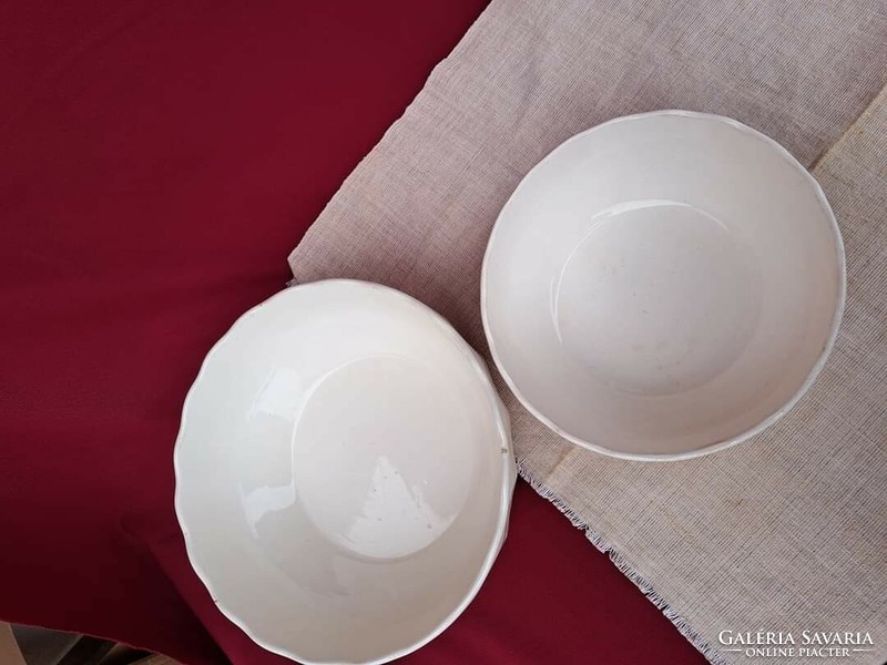 Beautiful 2 granite scone bowls, peasant bowls, stew heirloom soup bowls