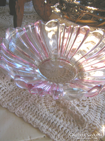 Thick glass serving bowl 27 cm
