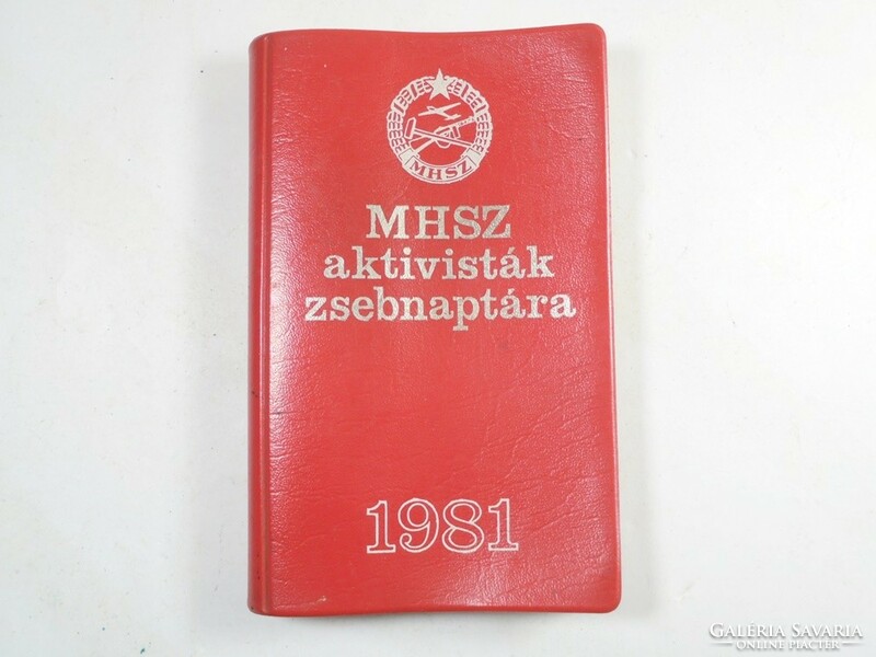 Retro calendar pocket calendar mhsz Hungarian National Defense Association activist pocket calendar - from 1981