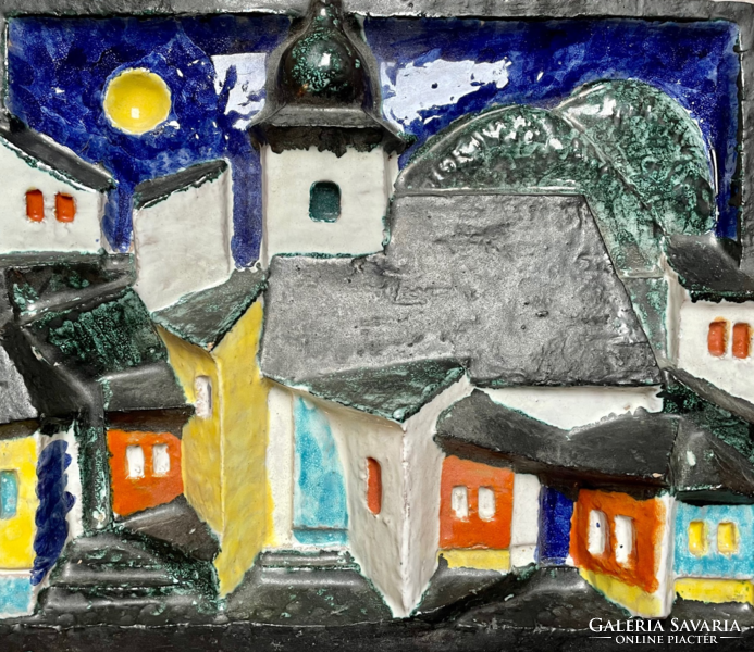 Árpád Csekovszky - Szentedre street view (ceramic)