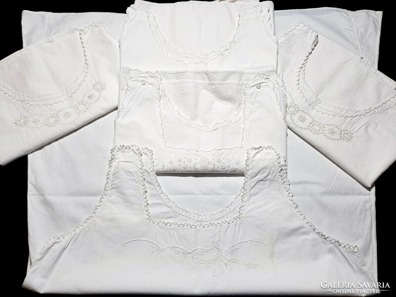 Vintage vászon női fehér alsónemű: hálóing vagy alsószoknya Több darab!