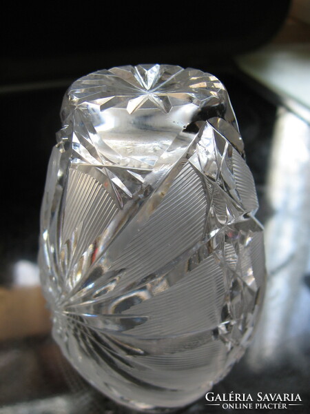 Small cut crystal vase