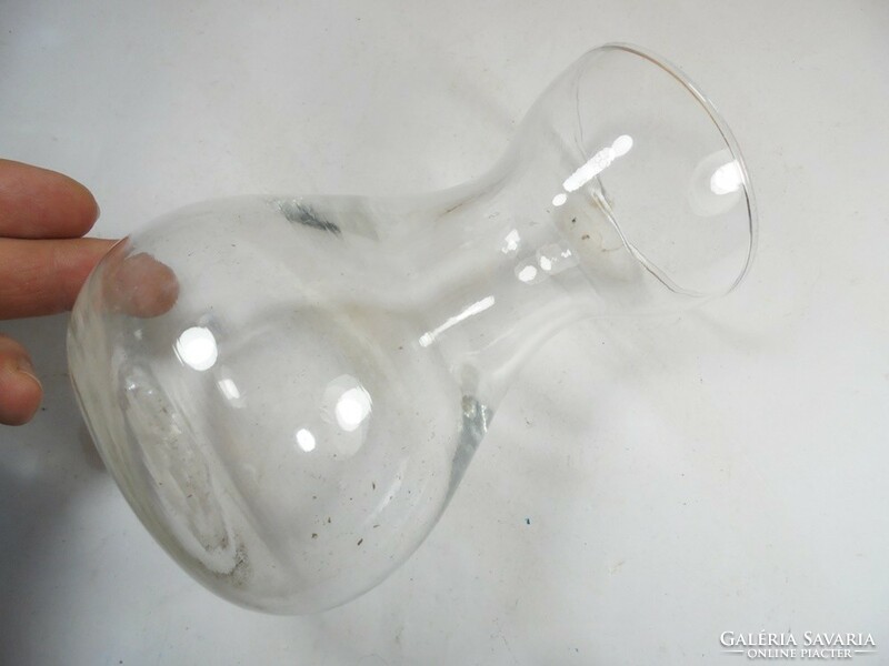 Retro régi üveg váza 15 cm magas