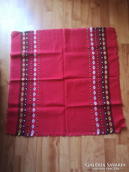 Folk woven tablecloth, dimensions: 71 x 68 cm