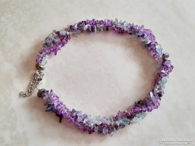 Vintage purple mineral necklace
