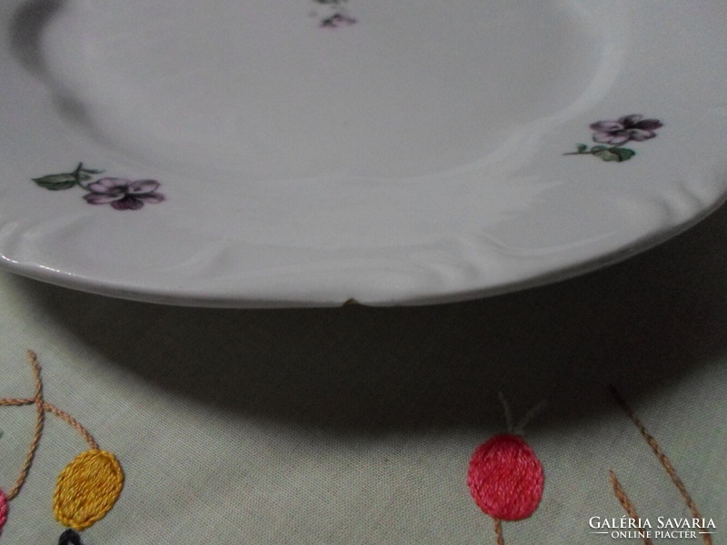 Zsolnay porcelán, ibolyás tányér 4. (mély, lapos)