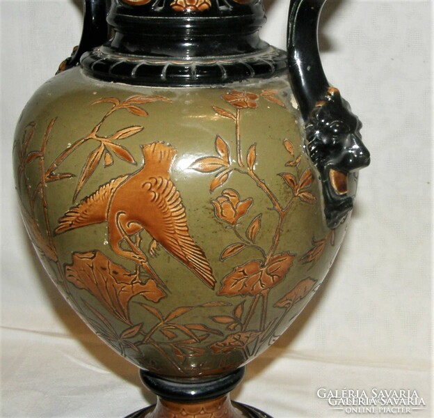 Antik Gerbing &Stephan majolika váza - 38 cm