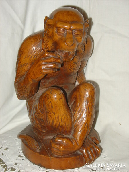 MATÉKA SÁNDOR (1890-1971     ):MAJOM FASZOBOR 25 CM 1930