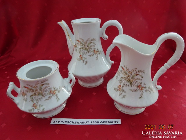 Ct Polish porcelain, antique teapot, milk spout and sugar bowl. 345/Ii, with 1054 markings. He has!