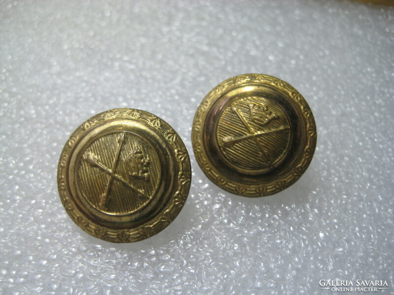 Military buttons, 2 pcs