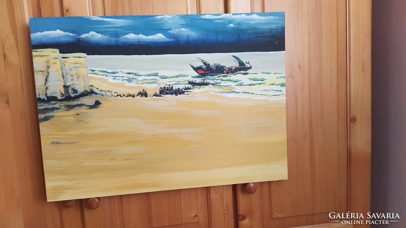 (K) modern painting 70x50 cm