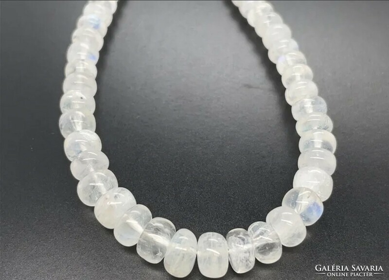 Fabulous rainbow moonstone gemstone sterling silver /925/ necklace -new