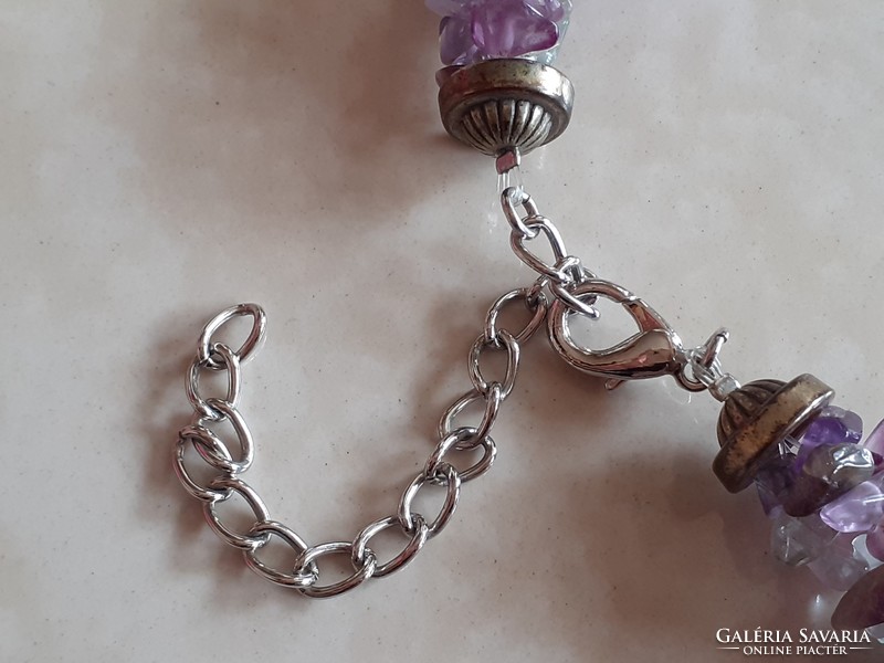 Vintage purple mineral necklace