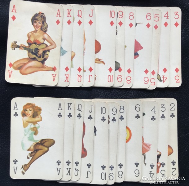 Old pin up rummy card, Csepel works by Manfréd Weiss advertisement
