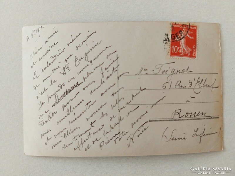 Régi virágos képeslap 1912 levelezőlap