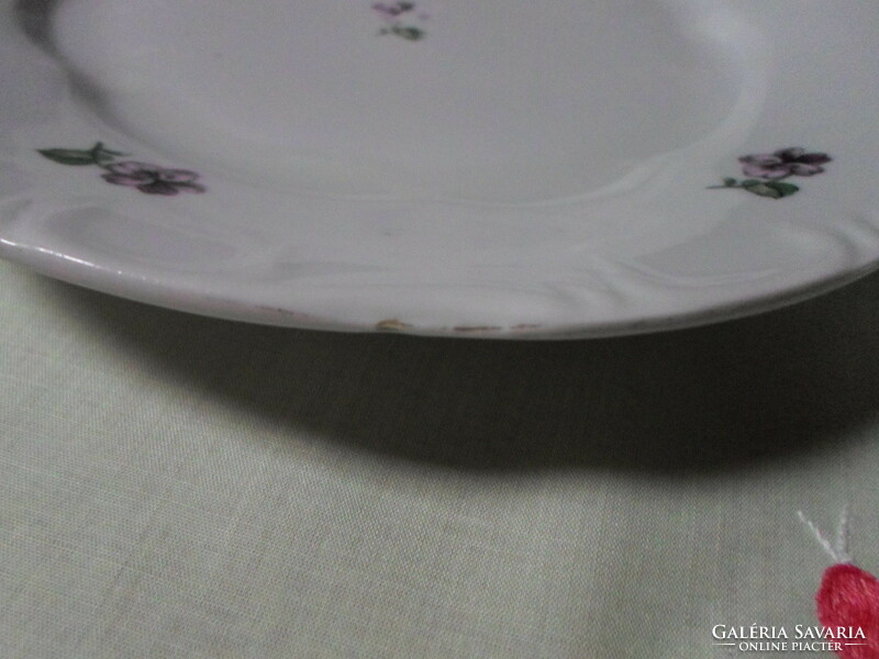 Zsolnay porcelán, ibolyás tányér 4. (mély, lapos)