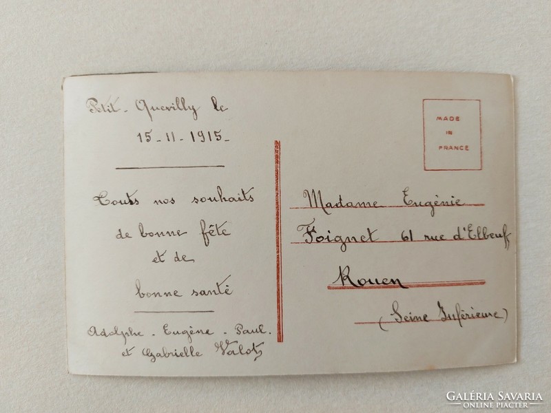 Régi virágos képeslap 1915 levelezőlap