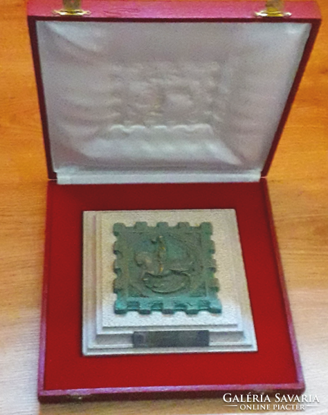 Catalan commemorative plaque with small silver plaque...