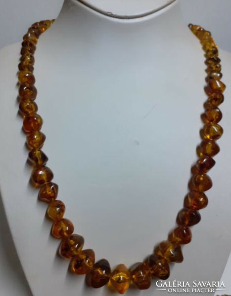 Retro real amber necklace