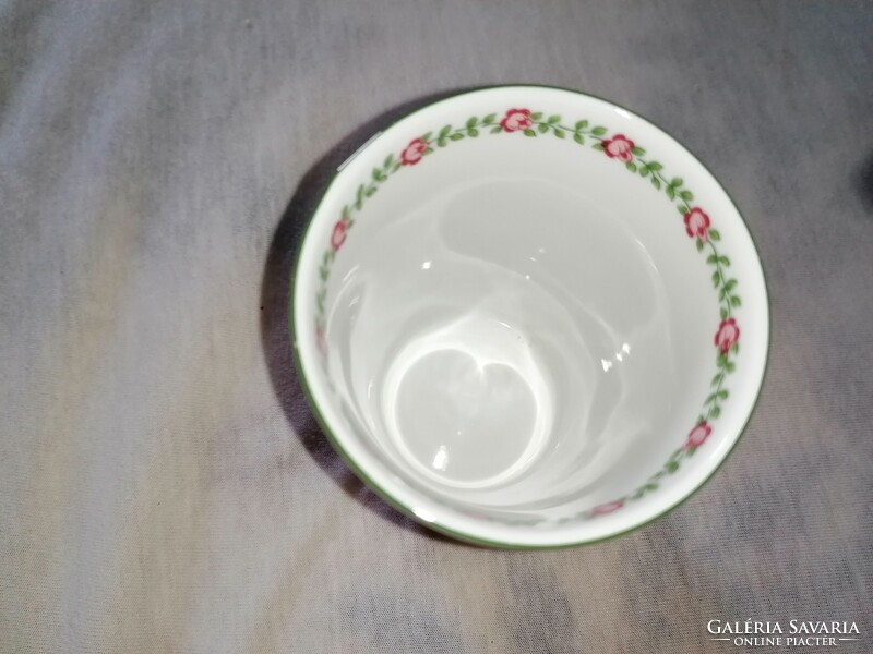 Retró, apró angolrózsás porcelán pohár