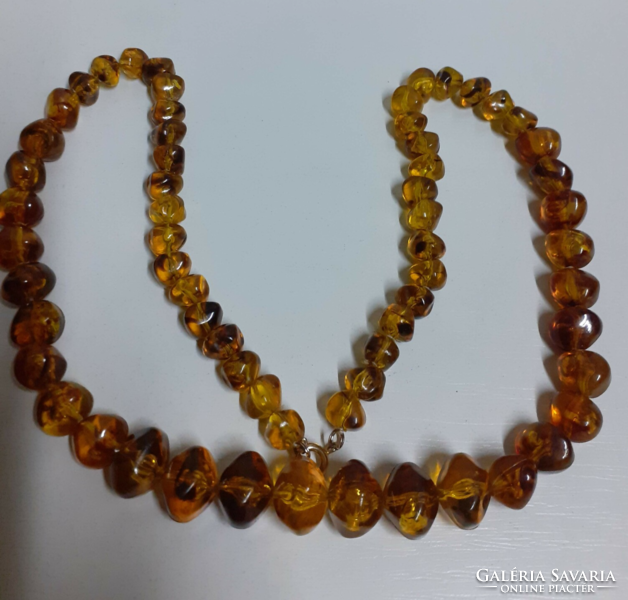 Retro real amber necklace