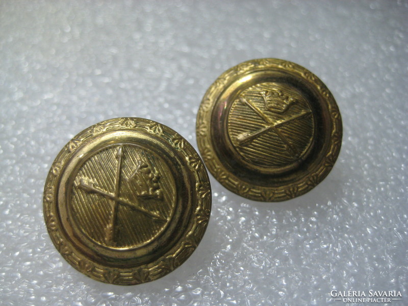Military buttons, 2 pcs