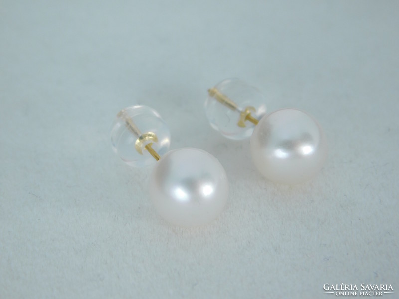 Akoya pearl 18k gold earrings