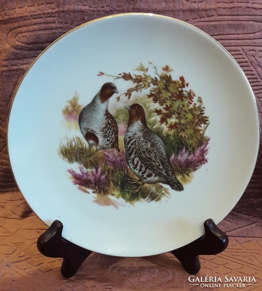 Quail bird porcelain plate, hunting decorative plate (l3460)