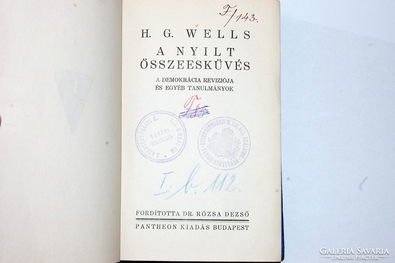 H. G. Wells: A nyilt összeesküvés