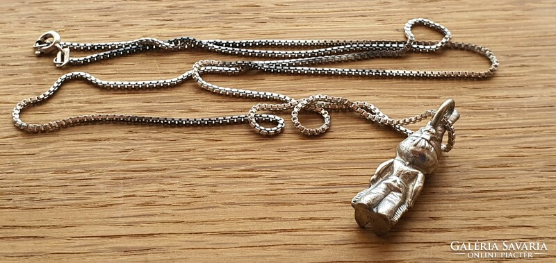 Bravo silver pendant + chain