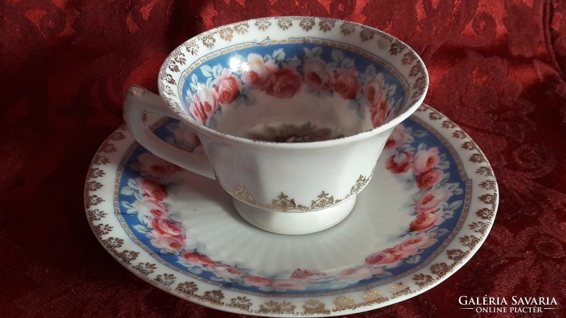 Altwien porcelain coffee cup with saucer (l3489)