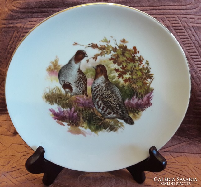 Quail bird porcelain plate, hunting decorative plate (l3460)