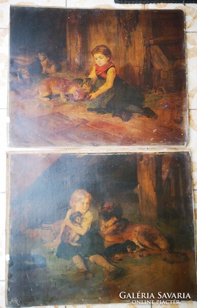 Nice antique 2 pictures, at least 100 years old, contemporary printing technique, you can choose