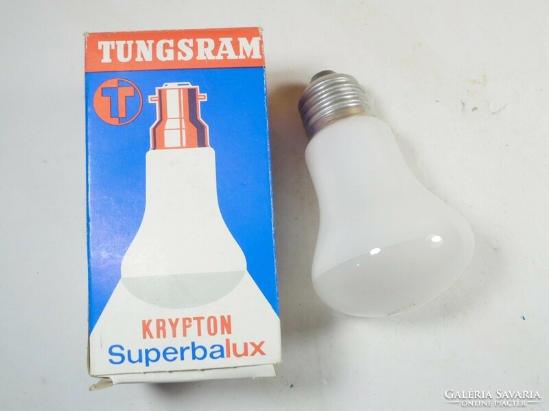 Retro Krypton Superbalux Tungsram villany körte izzó elektromos kellék