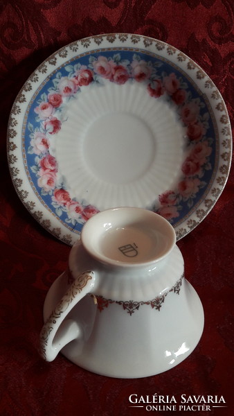 Altwien porcelain coffee cup with saucer (l3489)