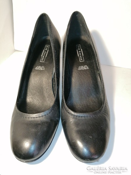 5Th avenue black leather shoes (961)