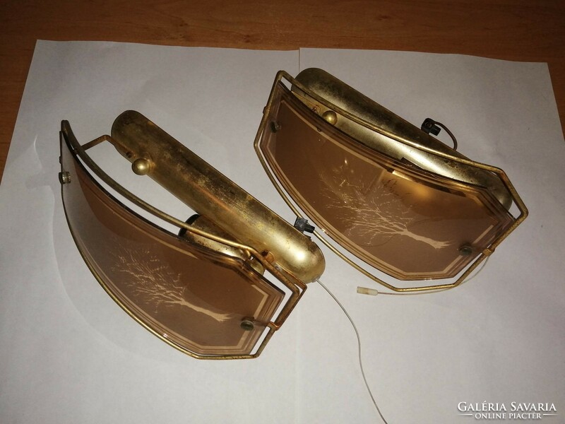 Pair of retro wall bedside lamps
