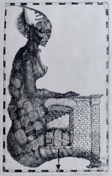 Ádám Würtz jr. (1957-) Etching