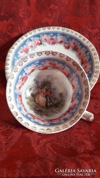 Altwien porcelán kávés csésze tányérral (L3489)