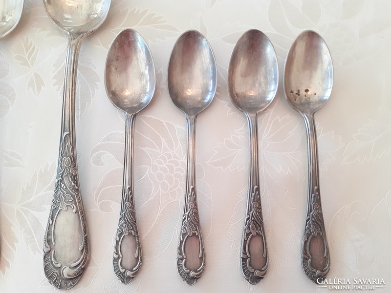 Old retro russian alpaca spoon 6 pcs