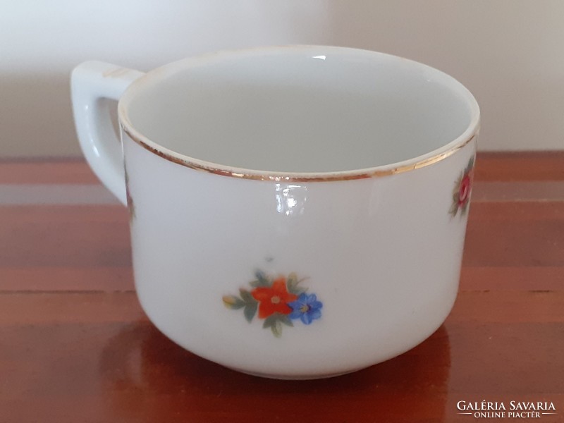 Régi Drasche porcelán csésze mini virágos vintage bögre