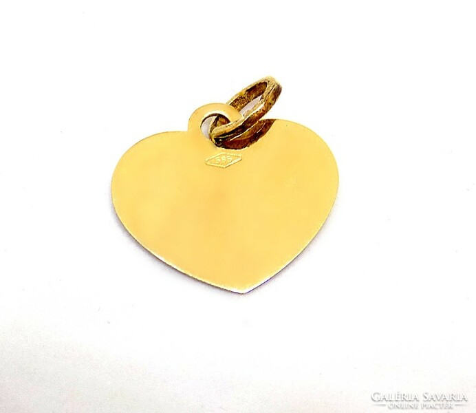 Angyalkás arany szív medál (ZAL-Au76791)
