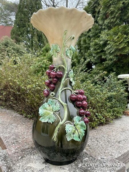 Old large majolica flower vase 50.4 cm !!!